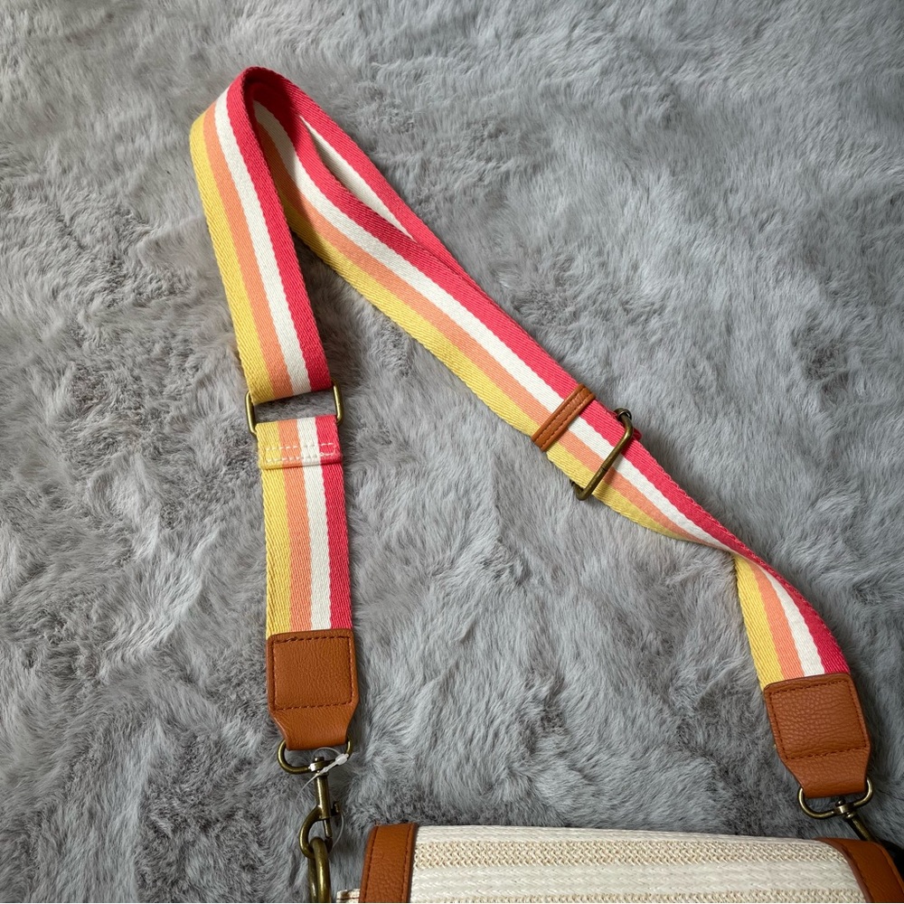 Universal Thread Striped Flap Saddle Crossbody Ba… - image 3